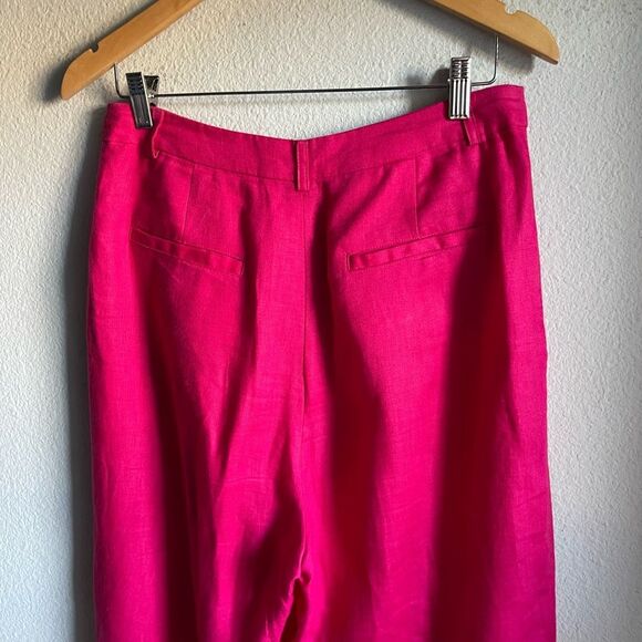 Reformation 2 Pc Set -Vesta Pant and Orzo Linen Smocked Halter Top in Corvette - Picture 10 of 11